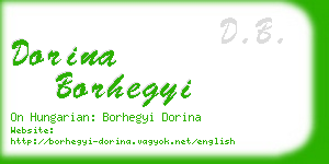 dorina borhegyi business card